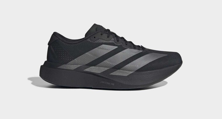 adidas Adizero Evo SL patike za trčanje crne sa sivim prugama